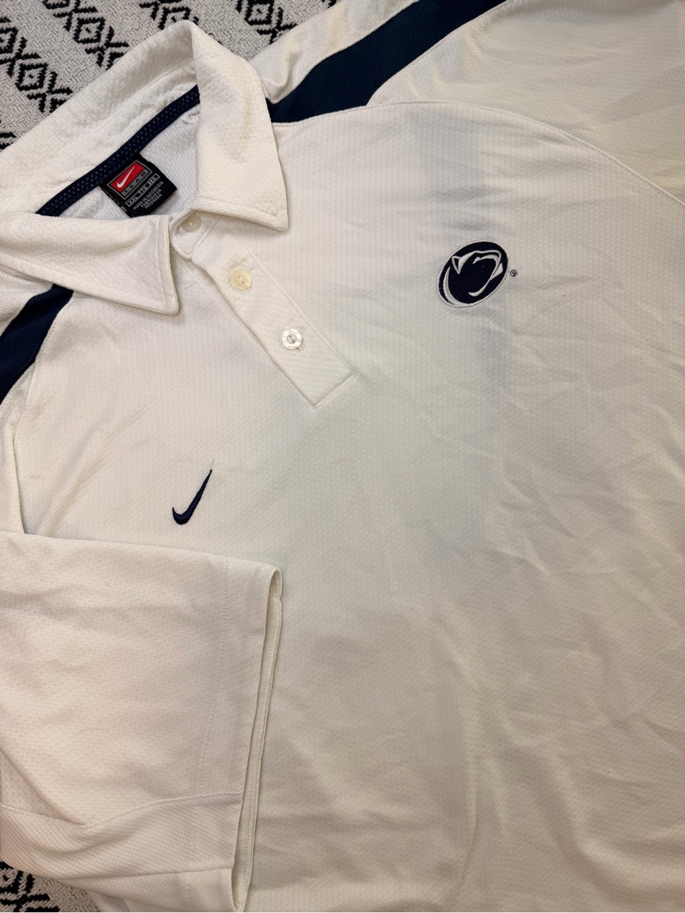 Vintage Penn State Nike Team Football Golf Polo Shirt Sphere Dry Size XXL 2XL
